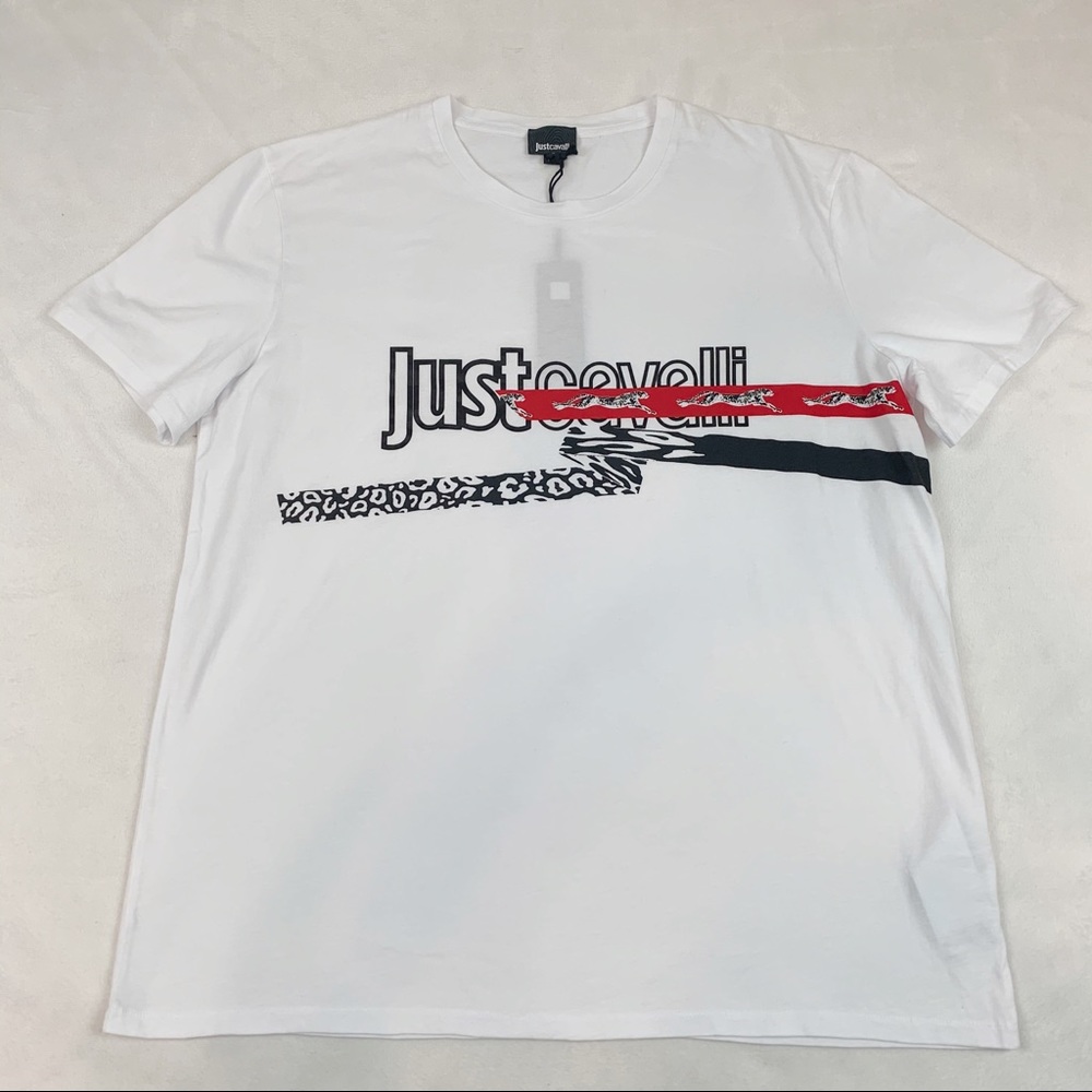 Just Cavalli leopard graphic‎ t shirt short sleeves